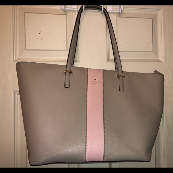 kate spade Handbags - Kate Spade Tote Gray and light pink